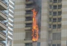 В Дубае загорелся второй за неделю небоскреб