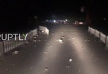 Первые кадры мощного землетрясения в Китае