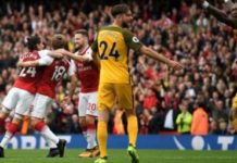 Ивоби забил второй гол Арсенала в ворота Брайтона. Онлайн воскресных матчей АПЛ